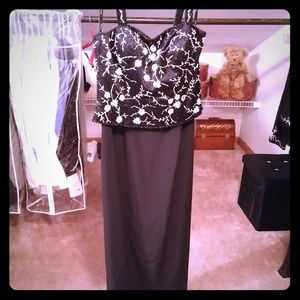 Ladies Beaded gown and matching jacket.